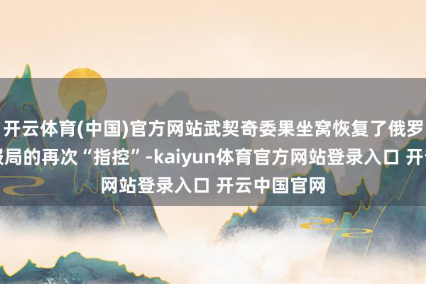 开云体育(中国)官方网站武契奇委果坐窝恢复了俄罗斯对外谍报局的再次“指控”-kaiyun体育官方网站登录入口 开云中国官网