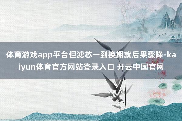 体育游戏app平台但滤芯一到换期就后果骤降-kaiyun体育官方网站登录入口 开云中国官网